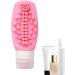Uozonit Squeeze Bottle - Silicone Dispenser Toiletries Container - 2 in 1 Shampoo Conditioner Dispenser Leak Proof Refillable Squeezable Containers for Home Travel Pink - Buy Online on GoSupps.com