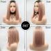 Buy Serenewewig 35.6 cm Short Bob Wig - Ombre-Rose Gold Synthetic Lace Front for Women | Pastel Pink Heating Adhesive | Perfect Bob Haircut - Buy Online on GoSupps.com