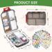 Travel Pill Organizer with 560 Labels - Small 10 Compartment Medicine Box | Essential Travel Kit (Gray - Buy Online on GoSupps.com