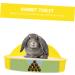 BELLIFFY Box Rabbit Toilet Ferret Litter Sand Bath for Hamsters Dwarf Hamster Toilet Bunny Potty Rat Plastic 25X19X10CM Yellow - Buy Online on GoSupps.com