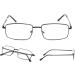 3 Pack Metal Reading Glasses for Men - 6 Black 2.0x Magnification - Buy Online on GoSupps.com