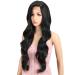 Joedir 30 Inch Black Wavy Lace Wig for Women - 76.2 cm Heat-Resistant Fiber 130% Density Side Part Pack of 1 - International Shipping Available - Buy Online on GoSupps.com