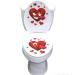 Iconikal 2-Piece Toilet Seat Cling Decoration Set, Valentine's