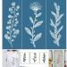 Alinacutle Silkscreen Stencil Reusable Self-Adhesive Silk Screen Printing  Floral and Sentiments for Printing on Wood/Fabric/Paper  Home Decoration  8.5 x 11 (3pc Bushes)