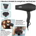 JINRI 1875W Negative Ion Hair Dryer - Professional Blow Dryer with Diffuser & Concentrator 2 Speed & 3 Heat Settings - International Shipping Available - Buy Online on GoSupps.com