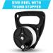 Diving Reel with Thumb Stopper - Heavy Duty 46m/150ft White Line SMB Scuba Ratchet Dive Reel - Ideal for Cave, Wreck, Drift Diving, Kayak Anchor & More - Black - Buy Online on GoSupps.com