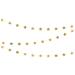 PartyDeco Garland with gold stars golden stars pendant golden mirror foil dimensions: 3.6 m Christmas New Year's Eve wedding birthday decoration background curtain
