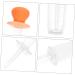 Toyvian 5-Set Baby Medicine Feeder - Silicone Pacifier Squeeze Feeder for Infant Food & Medications - 14x4.6cm - Ideal for Toddlers - Orange - Buy Online on GoSupps.com