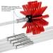 Electric Drill Chimney Brush Set - Lint Remover & Fireplace Cleaning Tool Accessories for Efficient Dryer Vent & Flue Cleaning (41x12cm - Buy Online on GoSupps.com