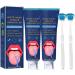 Canada White Hairy Tongue Removal Kit White Hairy Tongue Removal Kit Tongue Cleaner Gel with Tongue Brush Tongue Scraper for Adults with Cleaning Gel Fresh Breath (2PCS)