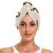 Cow Heads Hair Towel 2 Pack Super Absorbent Hair Drying Towel Quick Dry Hair Turbans Head Towel with Button Twisty Wrap for Women Girls