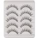 5 Pairs Natural Look Fake Eyelashes Handmade Messy Natural 3D Cross Fashion False Eyelashes Extension For Makeup Black - Buy Online on GoSupps.com