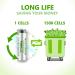 NiMH AA 1000mAh Rechargeable Batteries - Pre-Charged 1.2V for Solar Lights & Garden Use - 12 Pack - Buy Online on GoSupps.com