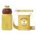 Zoyzoii 450ml/9oz Children's Drinking Bottle Stainless Steel with Straw and Bottle Bag Thermos Bottle Girls Boys for Kindergarten Yellow