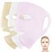 TEHAUX Lot De 3 Masques En Silicone R utilisables Taille Hydratants Et L gers Masques Faciaux F minins Adapt s Aux Soins Peau Domicile Salon Couleurs Blanc or Et Rose