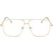 JJCCN Clear Lens Glasses Non Prescription Metal Frame Eyewear Women Men Gold - Buy Online on GoSupps.com