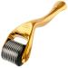 Dr.roller Derma Roller Derma Roller Hair Growth Men and Women Beard Roller for Growth 0.5mm Dermaroller Microneedling Roller for Wrinkles Stretch Marks Acne Spot Hair Loss (Gold) Gold 0.5MM