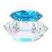 POPETPOP 1pc Nail Art Crystal Cup Containers with Lids Diy Powder Holder Jewelry Holder Nail Powder Container Nail Art Liquid Cup Clear Glass Crystal Cup Crystal Art Glass Acrylic Self Made 7.5x6cm Blue