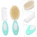 TOYANDONA 2pcs Baby Hair Brush and Comb Set - Wooden Hair Brush for Infants, Toddlers, and Children - Soft Bristles - Green Medium - Buy Online on GoSupps.com