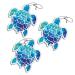 WIRESTER Hanging Air Freshener for Cars Home Bathroom Office Decorative Charm Ornaments 3-Pack 3x Blue Sea Turtle