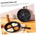 OUNONA 2pcs Breakfast Mini Skillet Crepe Pan Gas Stove Daily Use Frying Pan Nonstick Skillet Pan Burger Steak Pan Handle Pan Egg Frying Pan Mini Egg Pan Stainless Steel Omelet Pan Round 40.8X24.8X3.5CMx2pcs Blackx2pcs - Buy Online on GoSupps.com