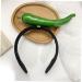 SKISUNO Chili Hair Hoop Headband Hair Accessories for Kids Chili Pepper Hat Chili Design Hair Hoop Fruit Man Elastic 1 count (Pack of 1) Green - Buy Online on GoSupps.com