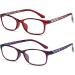 EYEURL Blue Light Blocking Glasses for Women - 2 Pairs Anti-Blue Glare Computer Eyeglasses Red+Purple - Lightweight & Quality Design - Buy Online on GoSupps.com