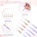 Nail Art Liner Brushes Set - 5Pcs 4/8/12/20/25mm Painting Tool for Nail Dotting & Fine Drawing - Purple Detail Brush for Long Lines & Designs - Buy Online on GoSupps.com