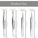 TINGWEN Set of 4 Tweezers Set Stainless Steel Professional Tweezers Set Hair Slicker Tweezers for Eyebrows Hair Crafts Succulents etc. (A) - Buy Online on GoSupps.com