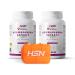 HSN Extrait d Ashwagandha KSM-66 (12:1) 600 mg/jour (30 mg de Withanolides) | PACK 2 x 120 G lules V g tales + Pilulier Hebdomadaire | quivalent 7200 mg de racine de Withania somnifera