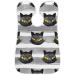 Cats Head Pattern Beard Bib Apron - Waterproof Hair Catcher for Men | Grooming Cape with Suction Cups | Perfect Gifts for Men - Buy Online on GoSupps.com