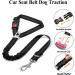 Dog Seat Belts for Car 2 Pcs Dog Tether with Elastic Bungee Buffer Adjustable Dog Car Seatbelts and Strong Leash Leads Accessories for Dogs Cats Pets Purple - Buy Online on GoSupps.com
