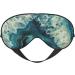 Bright Aqua Blue Print Soft Eye Mask - Ideal Sleep Mask for Women & Men - Comfortable Travel Sleeping Eye Mask - Buy Online on GoSupps.com