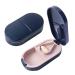 Pill Cutter for Small or Large Pills Portable Pill Splitter 2-in-1 Pill Case with Stainless Steel Blade Cuts Pills Vitamins Tablets (Royal Blue)