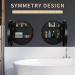 SDK Round Bathroom Mirror Cabinet - Black 50CM: Wall Storage & Medicine Cabinet with Slow-Close Wooden Frame - 3 Level Organization - Buy Online on GoSupps.com