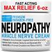 Neuropathy Nerve Relief Cream - Premium Nerve Cream 3X Action for Targeted Relief and Soothing Nerve Comfort - Maximum Strength with 4% Menthol MSM for Feet Hands Legs Toes & Back - Extra Large 6 Oz