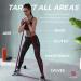 ELVIRE Fabric Resistance Bands Set of 3 - Workout & Exercise Bands for Women | Glute & Leg Bands for Squats - Coral & Purple - Buy Online on GoSupps.com