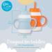 Toddler Straw Sippy Cups Set - Soft Silicone Training Cup with Non-Slip Handle, No-Spill Lid, PA Free, Dishwasher Safe - Blue & Orange - Buy Online on GoSupps.com