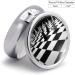 Round Black & White Chess Checkerboard Pill Box - 3 Compartment Portable Organizer | Decorative Metal Medicine Case - Buy Online on GoSupps.com
