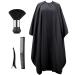 Segbeauty Barber Cape for Hair Cutting 55" x 63" Black Hair Cape with Adjustable Neck Size Professional Salon Cape with Neck Duster Brush for Hairstylist Hairdressing Salon Cape for Home Women Men