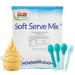 ZippySweets - Soft Serve Ice Cream Machine Mix Mango Flavour Soft Serve Mix 4.5 Pound Bag Comes with 4 Colour Changing Spoons Ideal for Any Ice Cream Machine
