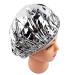 6Pcs Aluminum Foil Hair Cap  Salon Baking Oil Hair Dye Cap Waterproof Dustproof Hair Cap Elastic Spa Shower Cap for Home and Salon Silver