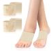 Foot Arch Support 2 Pair Compression Arch Support Sleeves with Gel Pad Inside Plantar Fasciitis Braces for Flat Foot High Arch Pain Relief Unisex (S Beige) S Beige