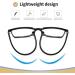 Dollger Blue Light Blocking Glasses for Women & Men - Lightweight Square Nerd Eyeglasses Frame - Black Computer Glasses - Buy Online on GoSupps.com