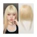 Bangs Hair Clip Clip in Bangs Remy Human Hair Wispy Bang Extention Fringe with Temples Blonde Glonde Hairpiece for Women Clip on Air Bang 4.5in Bangs Clip in Hair(Color:HLH1004-5)