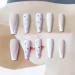 Bufenia French Coffin Ballerina Artificial Fingernails - 24 Translucent Matt Long Glitter Nails for Women & Girls - Easy Plug-in & Stick-On - Buy Online on GoSupps.com