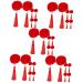 FRCOLOR 15 Pairs Tassel Hair Ball Hair Clip Chinese Hair Accessories Chinese Style Barrettes Hair Accessories Hair Pin Tassel Fur Ball Artificial Fur The Flowers Red Girl Child