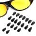 Jeffdad 10 pairs of nose pads glasses self-adhesive nose pads anti-slip glasses nose pads with airbag glasses repair set 3mm thick for full format glasses sunglasses reading glasses black