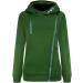 Bigfanshu Women's Sweatshirts Casual Zipper Patchwork Hooded Autumn Winter Warm Long Sleeve Loose Pullover Green - Buy Online on GoSupps.com