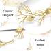 Handcess Gold Pearl Wedding Hair Vines | Elegant Bride & Bridesmaid Headpieces with Leaves & Strass - Buy Online on GoSupps.com